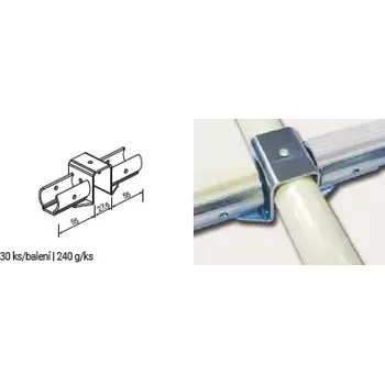 Dílenský regál Úchytka kluzné trubky - oboustranná