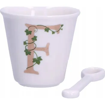 LA PORCELLANA BIANCA UNICO Šálek s lžičkou 75 ml, Vzor F