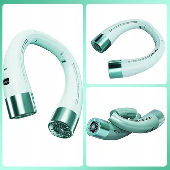 Domácí ventilátor PŘENOSNÝ VENTILÁTOR NA KRK MINI KLIMATIZACE 2000MAH 5 PRĘDKOŚCI