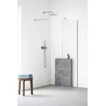 Vanová zástěna kielle Meara Sprchová stěna Walk-In 90x200 cm, chrom/čiré sklo