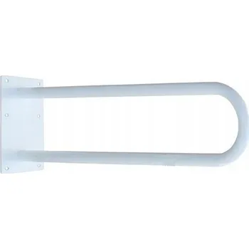 Madlo do koupelny Pevné madlo Ergoplus 60 cm k WC / umyvadlům, práškově lakované, bílé