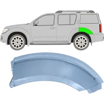Blatník karosérie Opravný plech zadního blatníku horní část na Nissan Pathfinder 2004-2013 / Levá