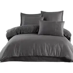 Povlečení bavlněné 160x200 satén s krajkou šedé