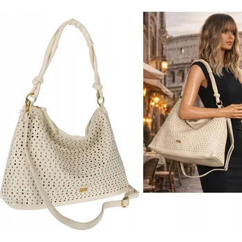 Kabelka Enrico Coveri kabelka z eko kůže béžová