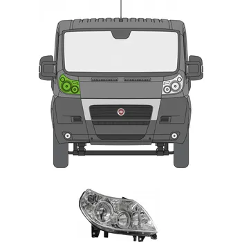 Přední světlomet Pravé přední světlo Fiat Ducato / 06-14