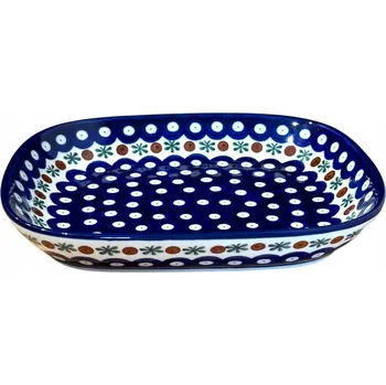 Miska na obalování řízků, mísa Vážka 22,5 cm 0070, G2 Ceramika Bolesławiec