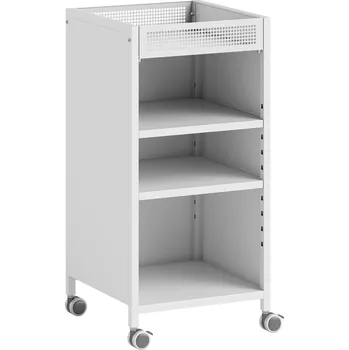 Knihovna Mobilní knihovna s nastavitelnými policemi | bílá