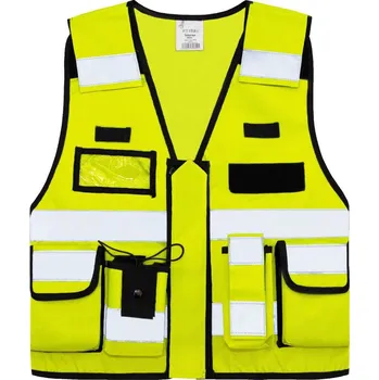 Pánská vesta Korntex Vesta taktická reflexní CXT76 Barva: Žlutá/černá, Velikost: 2XL/4XL