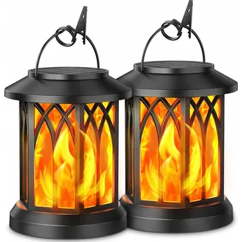 Venkovní osvětlení 2X solární LED lampy k zavěšení ven, solární lucerny, dekorace