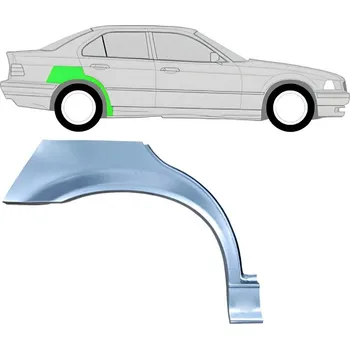 Blatník karosérie Lem zadního blatníku na BMW 3 E36 1990-2000 / Pravá / SEDAN