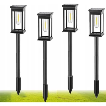 Venkovní osvětlení 4x Solární Zahradní Lampa Teplé, voděodolné solární dekorace do zahrady