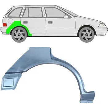 Blatník karosérie Lem zadního blatníku na Suzuki Swift 1988-2004 / Pravá / SEDAN