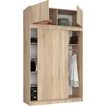 Skříň Akord S150 s nástavcem 150 x 245 x 60 cm dub sonoma