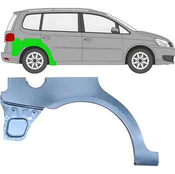 Blatník karosérie Lem zadního blatníku / Pravá VW Touran 10-15