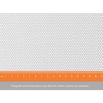 Plech Děrovaný plech RV 2-3 - 1x2 m, tloušťka 1 mm