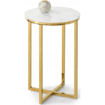 Konferenční stolek Konferenční stolek Mebel-Partner kulatý 40 x 40 x 62 cm bílý