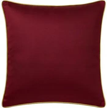 Povlečení POVLEČENÍ NA POLŠTÁŘEK BAVLNA SATÉN QUEEN BORDÓ SE ZLATÝM DEKORATIVNÍM LEMEM 40x40 cm