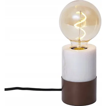 Lampička Moderní stolní lampa hnědá s bílým mramorem - Marissa