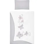 5-dílné ložní povlečení Belisima Butterfly 100/135 šedé