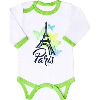 Kojenecký body Kojenecké body s dlouhým rukávem New Baby Towns zelené 62 (3-6m)