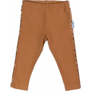 Kojenecké oblečení Kojenecké bavlněné legíny Nicol Mia hnědé 56 (0-3m)