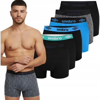 Umbro pánské boxerky sada 6 kusů mix barev a vzorů bavlna velikost XL