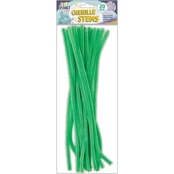 Chlupaté modelovací drátky, zelené, 20ks
