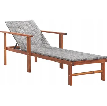 Zahradní lehátko Lehátko VidaXL šedé dřevěné