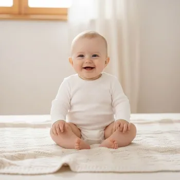 Kojenecký body Baby Service Body bílé vzor obdélník Babyservice Vel. 80