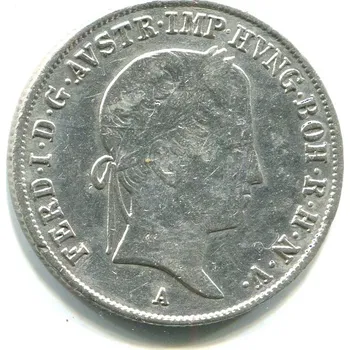 Ferdinand V. 20 Kreuzer 1844/A. Wien. Ag.