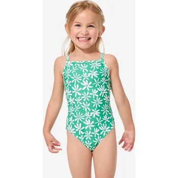 Dětská móda NABAIJI Dívčí jednodílné plavky pro nejmenší Madina 4-5 LET ZELENÁ