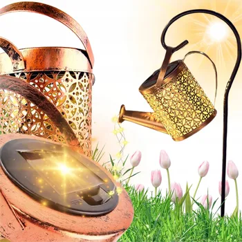 Venkovní osvětlení Solární Lampa LED konev IP65 se senzorem soumraku – teplá bílá