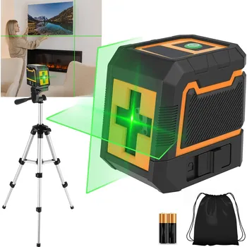 Měřící laser LASEROVÁ VODVÁHA 4D KŘÍŽOVÁ 360 LASER 3 ROVINY SADA SE STATIVEM