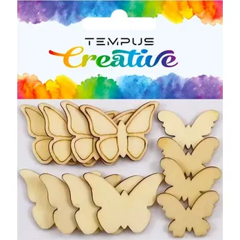Výřezy dřevěné motýli 12ks