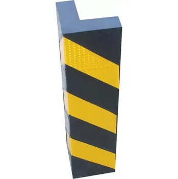 Dětská zábrana Černo-žlutá gumová ochrana rohů zdí a stěn FLOMA WP19 - 60 x 15 x 5 cm