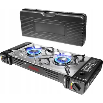 Turistický vařič Turistický vařič STILHOFF 2 hořákový nerezový na kartuše