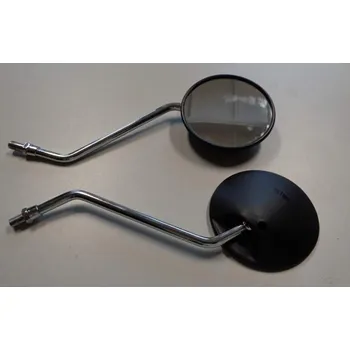 Zrcátko pro motocykl GZ zrcátka univerzální homologované (M10/1,25) závit pravý, barva černá/stříbrná (sada 2 k