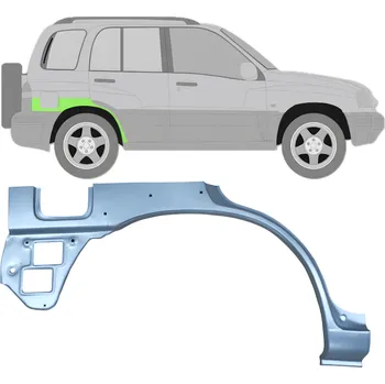 Blatník karosérie Opravný plech zadního blatníku s otvorem na Suzuki Grand Vitara 1997-2005 / Pravá