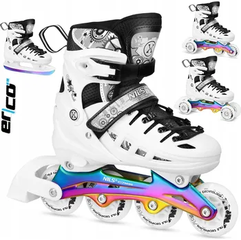 Kolečkové brusle NASTAVITELNÉ BRUSLE 2V1 4v1 KOLEČKOVÉ BRUSLE PRO DĚTI LED KOLEČKA KOLEČKOVÉ BRUSLE BRUSLE NA LED KAUČUK
