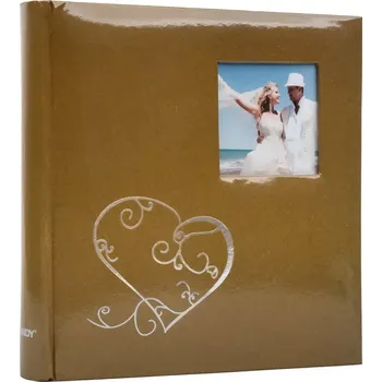 Fotoalbum Fotoalbum svatební KD-46200W Love 2 olivové, 10x15/200F, popisové pole