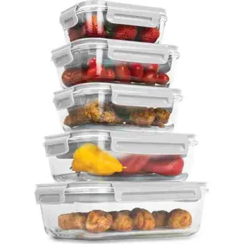 Dóza na potraviny Berlingerhaus Dóza na potraviny s víkem skleněná sada 5 ks Sahara Collection