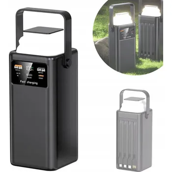 Powerbanka Powerbank Rychlé Nabíjení Notebook Kempování + Super Svítivá LED