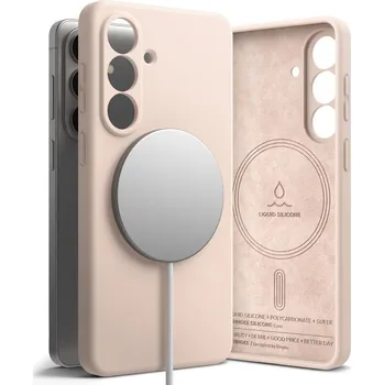 Telefonní příslušenství Kryt Ringke Silicone Magnetic Magsafe Samsung Galaxy S26 Pink Sand