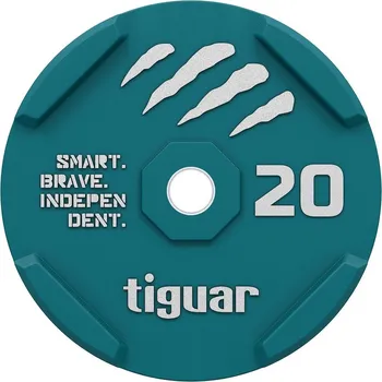 Fitness Tiguar Tiguar Bumper gumový kotouč 20 kg Tiguar– modrý