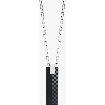 Náhrdelník Pánský přívěsek s řetízkem z chirurgické oceli Dalton s českým křišťálem Preciosa