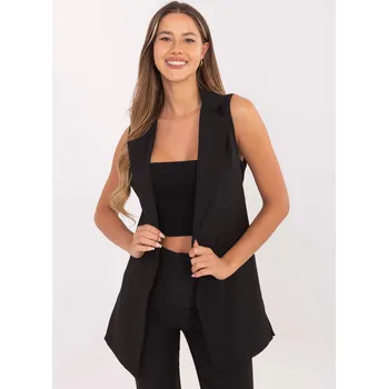 Dámská vesta Elegantní dámská černá vesta s límečkem IT-KZ-FL5069.84-black Velikost: XL