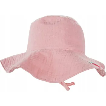 Čepice Mušelínový dětský klobouk tmavě růžový M