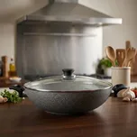 BALLARINI Ferrara 36 cm - nepřilnavá granitová pánev wok s pokličkou