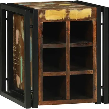 Stojan na víno vidaXL Stojan na víno 35 x 35 x 39 cm Masivní obnovované dřevo [4016755]