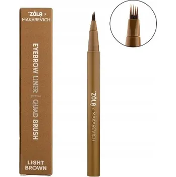 Tužka na obočí ZOLA x Makarevich Tužka na obočí Světle hnědá Quad brush